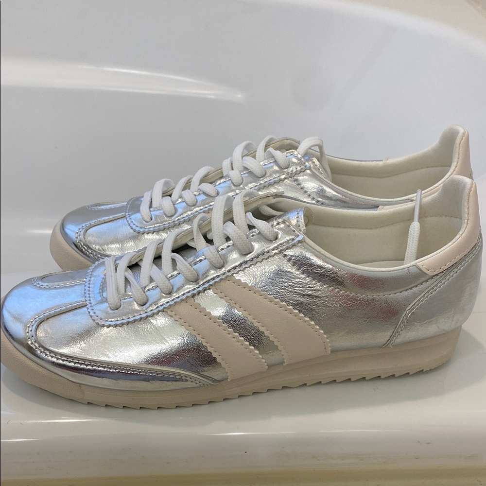 Madden Girl - Silver and Cream Women's Sneakers